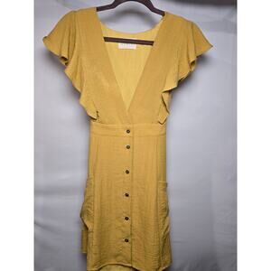 Avenue Yellow Dress Size Large